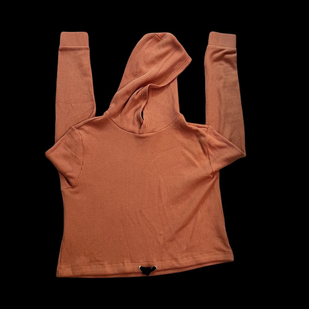 P.E Nation Rebound Waffle Knit Hoodie In Coral size Medium - Picture 7 of 15